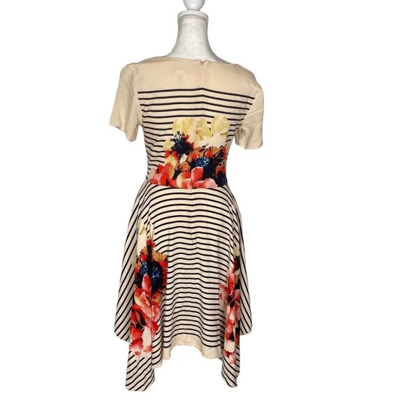 Anthropologie COREY LYNN CALTER Verna Midi Dress Size 4 Cream Multicolor H-32 - Picture 3 of 13